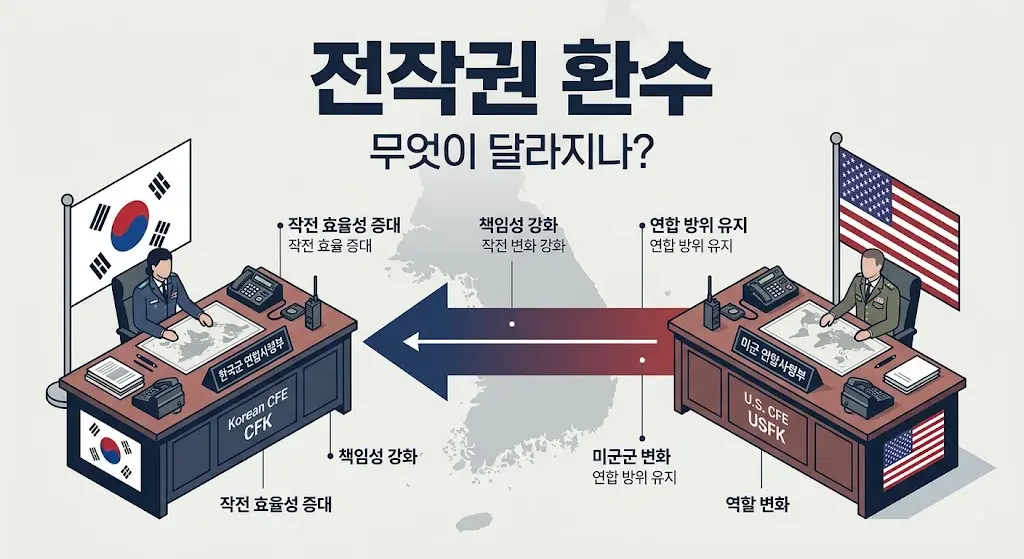 전시작전통제권 환수 후 한국군과 미군 지휘체계 변화